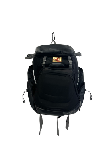 Used Rawlings R100 BB/SB Player Backpack Black 11692-S000139153