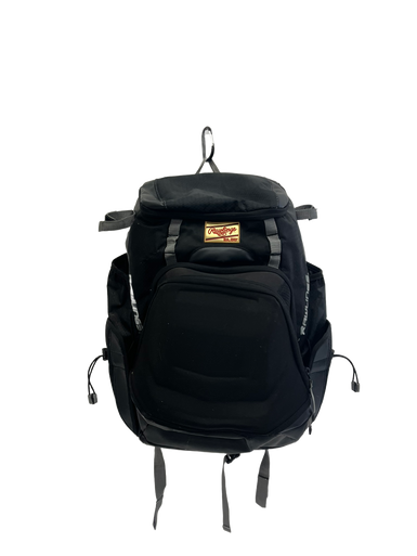 Used Rawlings R100 BB/SB Player Backpack Black 11692-S000139153