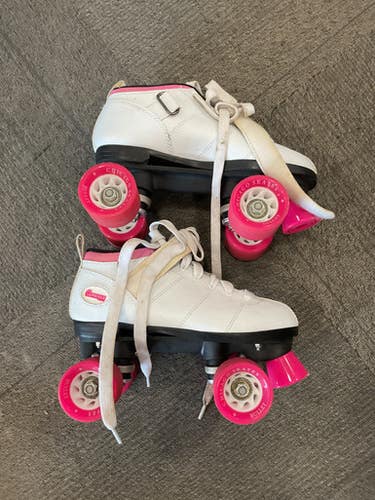 Used Chicago ROLLER QUADS Senior Roller Quad Skates White Senior 7 11614-S000218096