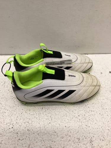 Used Adidas GOLETTO Soccer Cleats White Junior 01.5 11443-S000196302