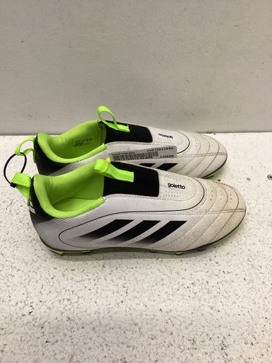 Used Adidas GOLETTO Soccer Cleats White Junior 01.5 11443-S000196302