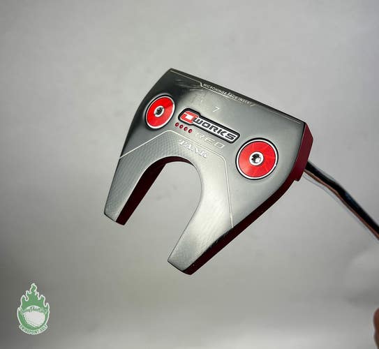 Used Right Handed Odyssey O Works Red Tank #7 35" Putter Steel Golf Club