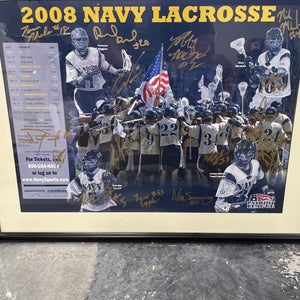 Signed 2008 Navy Lacrosse Poster