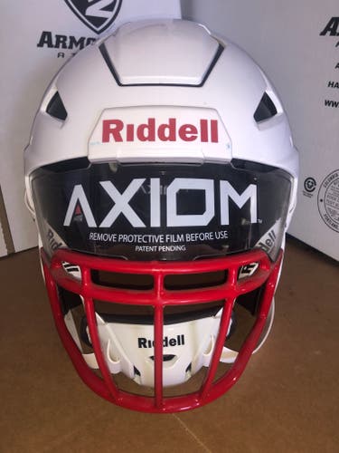NEW RIDDELL ADULT AXIOM ADULT HELMET - SIZE 7" - METALLIC WHITE