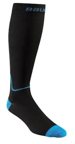 Black Adult XS Bauer Core Skate Socks (New)