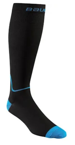 Black Adult XS Bauer Core Skate Socks (New)