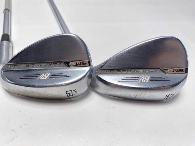 Titleist Vokey SM8 Tour Chrome Wedge Set 56* 10 60* 14 Wedge Steel Mens RH