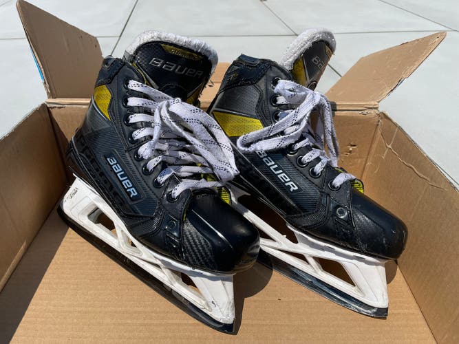 Bauer Supreme 3S Pro Hockey Goalie Skates Regular Width Size 4 (Used)