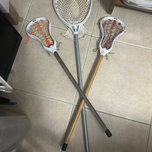 Lot of 3 mini sticks lacrosse fiddle