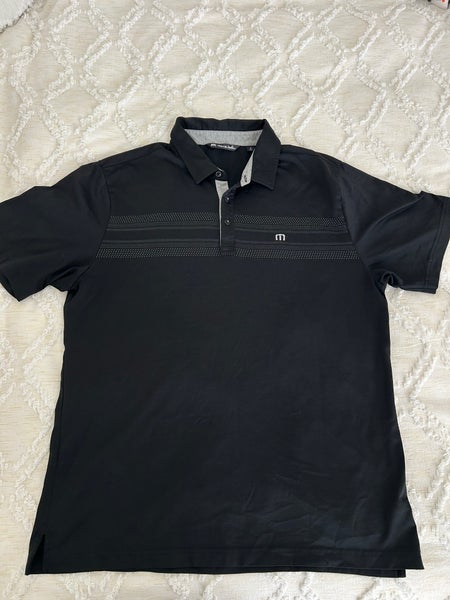 Travis Mathew Mens Short Sleeve Black Polo Shirt Size XL
