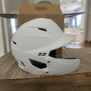 Brand new 3n2 white batting helmet with face shield