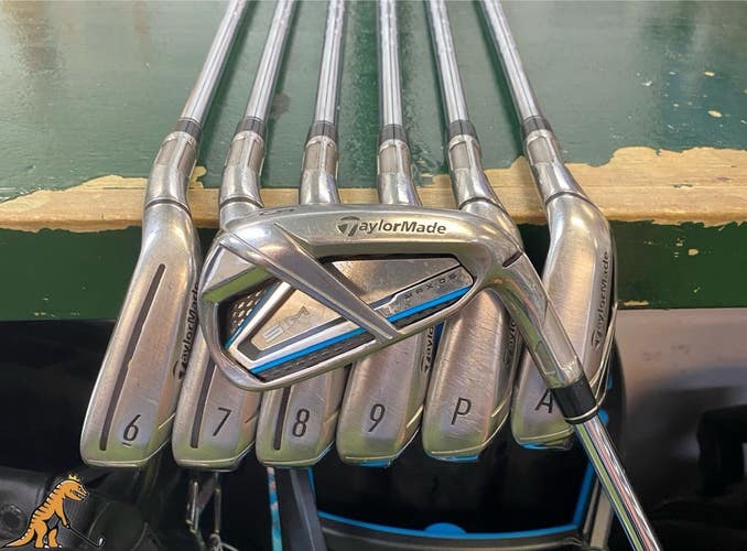 Used TaylorMade SIM Max OS Iron Set 5-PW-GW KBS Tour Stiff Flex Steel