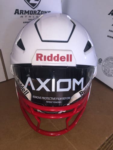 NEW RIDDELL ADULT AXIOM ADULT HELMET - SIZE 7 1/2" - METALLIC WHITE