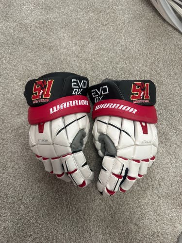 Warrior EVO QX Lacrosse Gloves Large (Used)