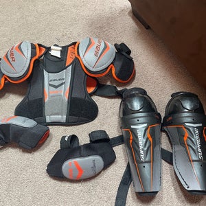 Bauer One.4 Protective Gear Set – Shoulder Pads, Elbow Pads, & Shin Guards (Used)