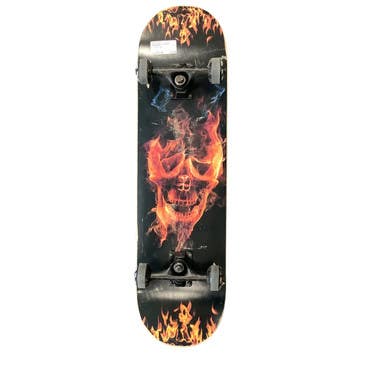 Used FLAMING SKULL Complete Skateboard Red Regular 11479-S000399749