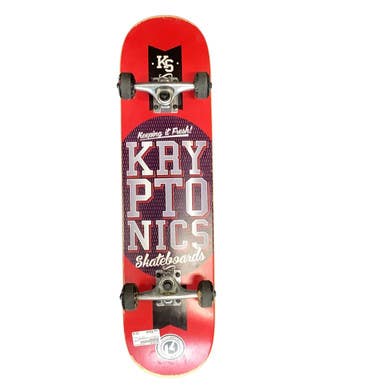 Used Kryptonics SKATEBOARD Complete Skateboard Red Regular 11479-S000399748
