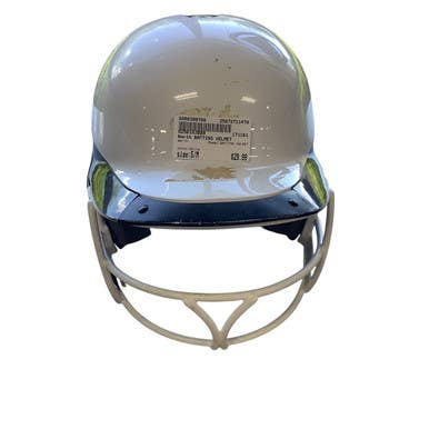 Used Worth BATTING HELMET Batting Helmet w/Mask White S/M 11479-S000399708