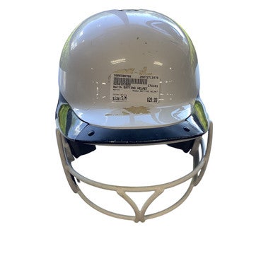 Used Worth BATTING HELMET Batting Helmet w/Mask White S/M 11479-S000399708