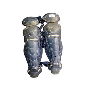 Used Champro SHIN GUARDS Catchers Leg Guards Navy Blue Intermed 11479-S000399629