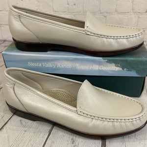 SAS 1550-175 Women's SIMPLIFY Leather Slip On Loafers Pearl Bone US 11 N