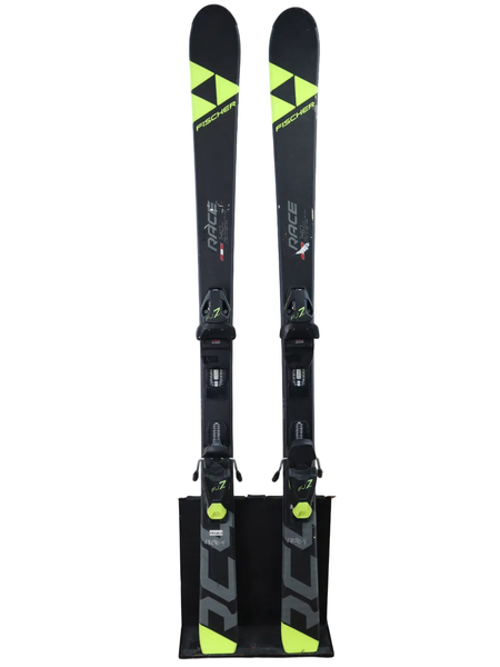 Used 2022 Fischer RC4 Race JR Skis (140cm) w/ FJ 7 AC Bindings - Good