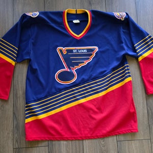 St Louis Blues Hockey Vintage 90s CCM Trumpet Jersey Size XL