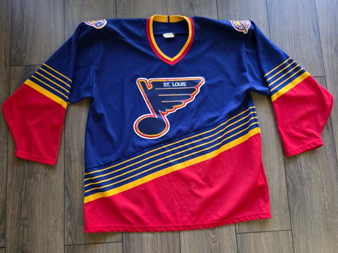 St Louis Blues Hockey Vintage 90s CCM Trumpet Jersey Size XL
