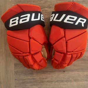 Trevor Zegras Game Used Bauer Vapor X Gloves 14” Anaheim Ducks