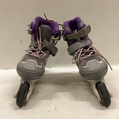 Used OXELO ADJ SKATES Senior Rec Fitness Skates Purple Adjustable 11725-S000489534