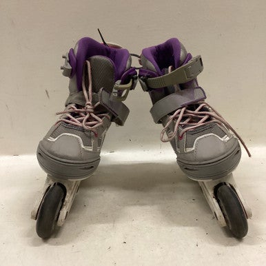 Used OXELO ADJ SKATES Senior Rec Fitness Skates Purple Adjustable 11725-S000489534