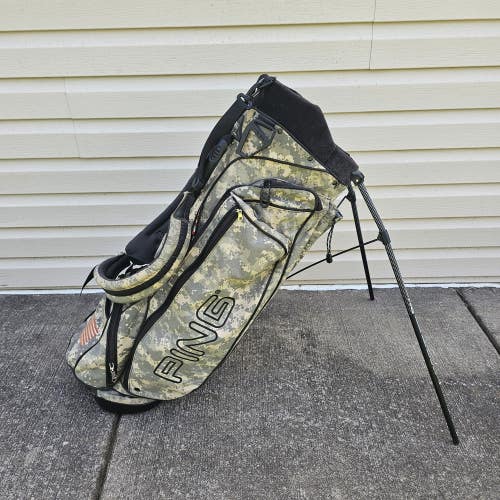 PING Hoofer Vantage Camo USA Stand Carry Bag Dual Strap 5 Way Divider + RC