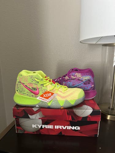 KYRIE 4 AS CONFETTI NIKE BASKETBALL SHOES SIZE M 10.5