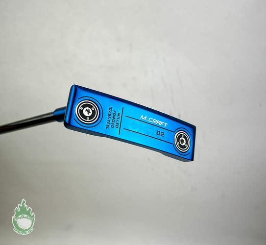 Used LH Mizuno M Craft OMOI 02 Blue Ion Forged 34" Putter Steel Golf Club