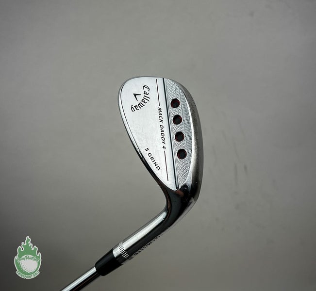 Used Callaway Mack Daddy 4 Milled Chrome Wedge 58*-10 S Grind Stiff Steel Golf