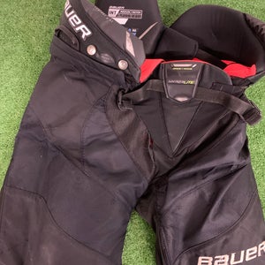 Black Intermediate Medium Bauer Vapor Hyperlite Hockey Pants (Used)