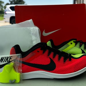 Green Unisex Size M 5.0 (W 6.0) Youth Nike Zoom Rival Distance Shoes (New)