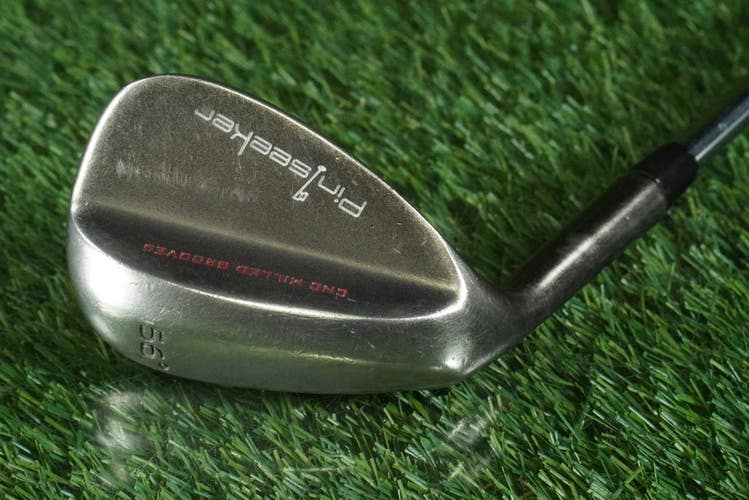 PINSEEKER CNC MILLED GROOVES SAND WEDGE STEEL SHAFT LEFT HANDED LH 56 ~ L@@K!!