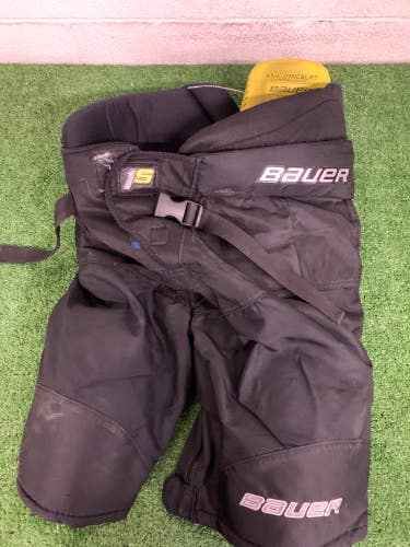 Black Junior Large Bauer Supreme 1S Hockey Pants (Used)