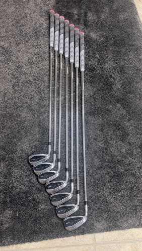 Men's 2024 TaylorMade Qi Left Hand Iron Set Stiff Flex  Steel Shaft (Used)