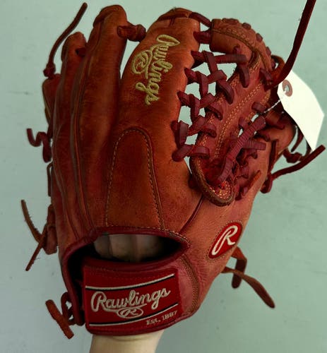 Red Rawlings Gold Glove Elite RH Infield Baseball Glove 11.5" (Used)