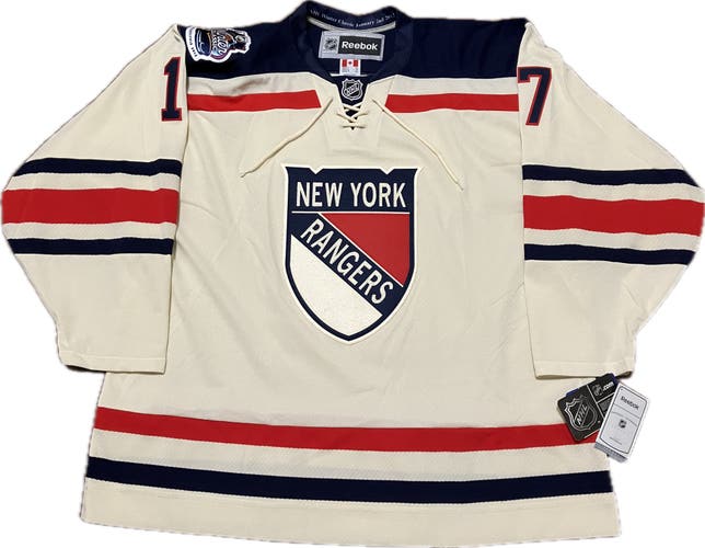 NWT New York Rangers Dubinsky 2012 Winter Classic Reebok NHL Hockey Jersey XL