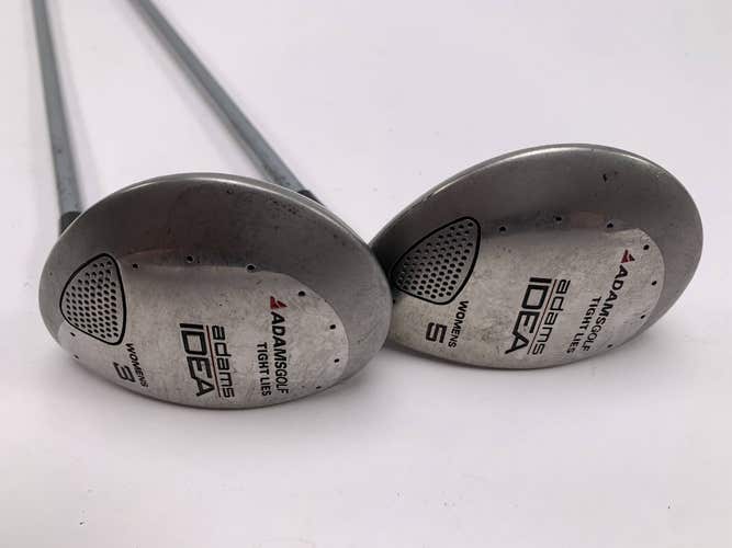 Adams Idea Tight Lies 3 & 5 Fairway Wood Set 15* 18* Ladies Graphite Womens RH