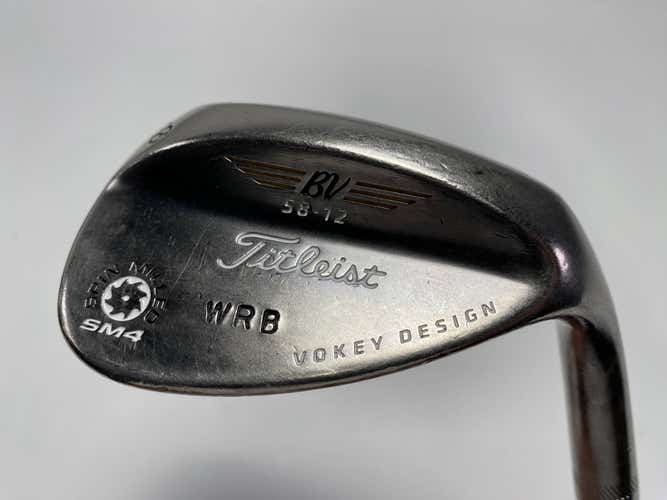 Titleist Vokey Spin Milled SM4 Chrome 58* 12 True Temper DG SL S300 Wedge RH
