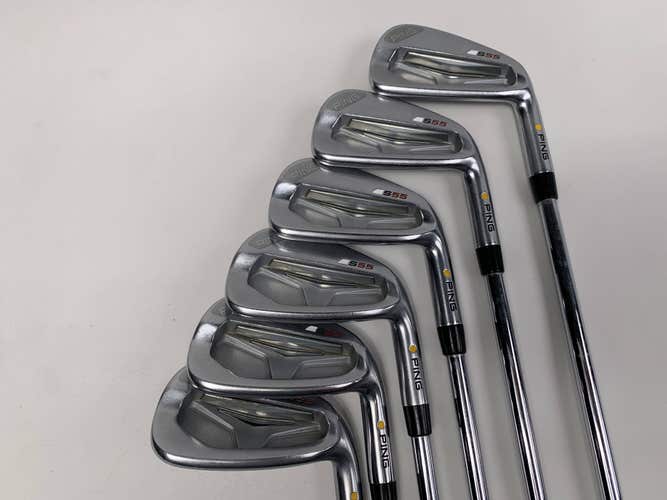 Ping S55 Iron Set 5-PW Yellow Dot 1.5* Up CFS Regular Steel Mens RH