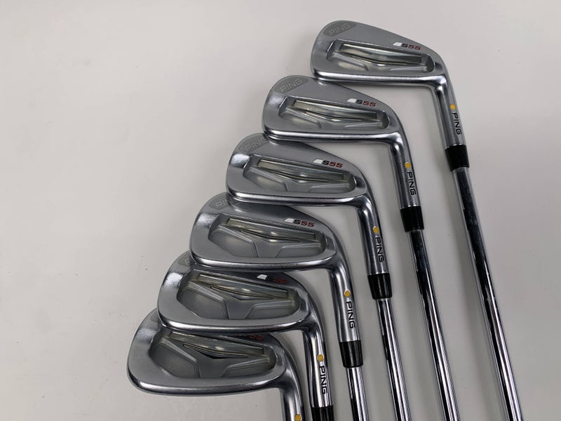 Ping S55 Iron Set 5-PW Yellow Dot 1.5* Up CFS Regular Steel Mens RH