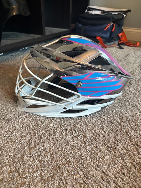 Mens Silver Lacrosse Helmet