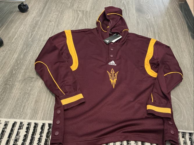 NWT men's XXL Adidas Arizona Sundevils long sleeve basketball shooting hoodie