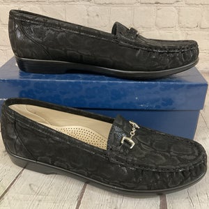 SAS 2120-532 Women's METRO Slip On Loafer Nero Snake US 10 N