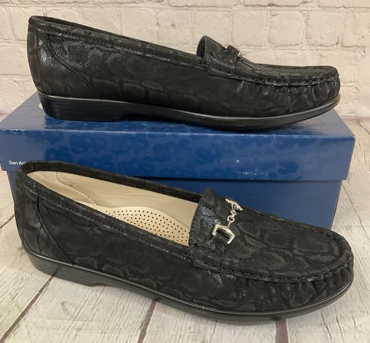 SAS 2120-532 Women's METRO Slip On Loafer Nero Snake US 10 N